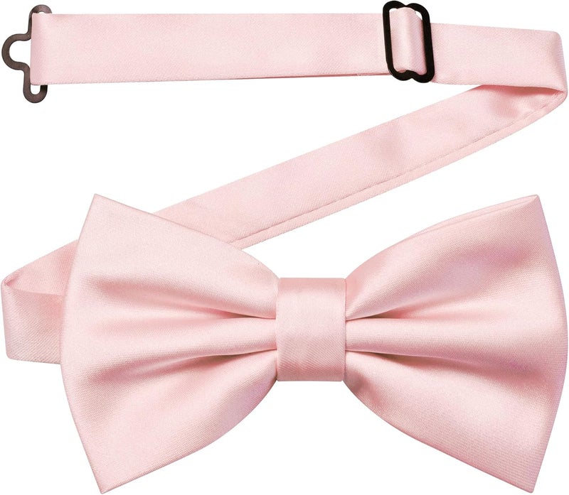 Branduce Solid Color Pre-tied Bow Tie and Pocket Square Lapel Pin Set for Men - Image 3